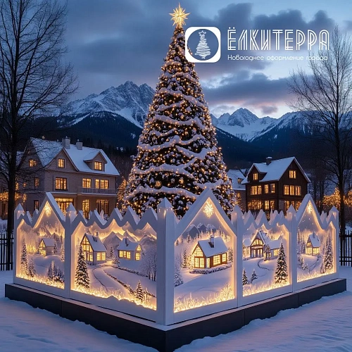 Резное декоративное ограждение для елок 